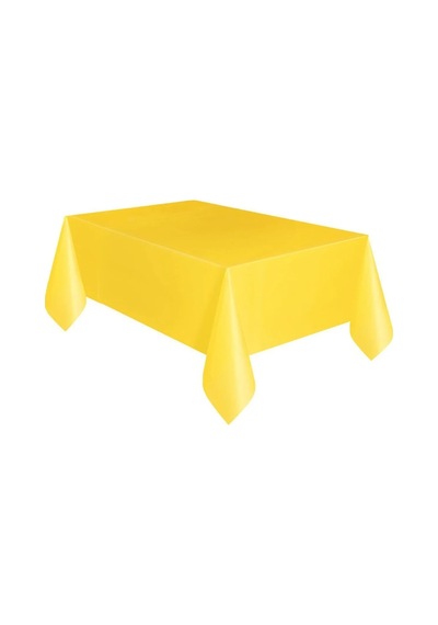 Sarı Masa Örtüsü 120x180 Cm Doğum Günü Partisi Tek Kullanımlık Plastik Masa Örtüsü