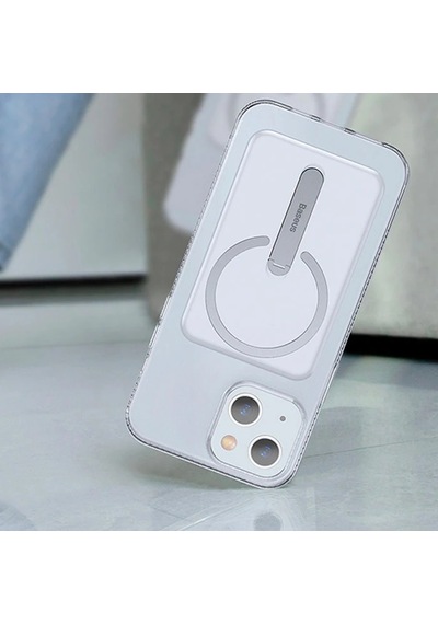 Baseus iPhone Uyumlu 13 6.1inç Manyetik Magsafe Standlı Silikon Kılıf- 5775 Mh-hs2376-4655