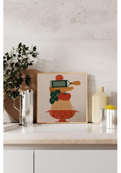 Ahşap Çerçeveli Mdf Kare Tek Tablo Kendi Tablo Setinizi Oluşturacağınız Liste Mutfak03 42 X 42 Çerçeveli Tx1185