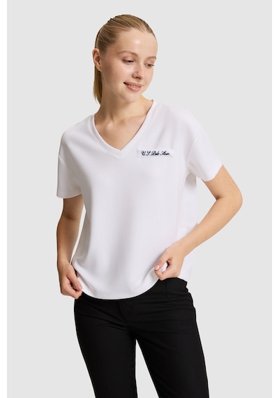 U.S. Polo Assn. U.s. Polo Assn. Kadın Beyaz Tişört 50323493-vr013