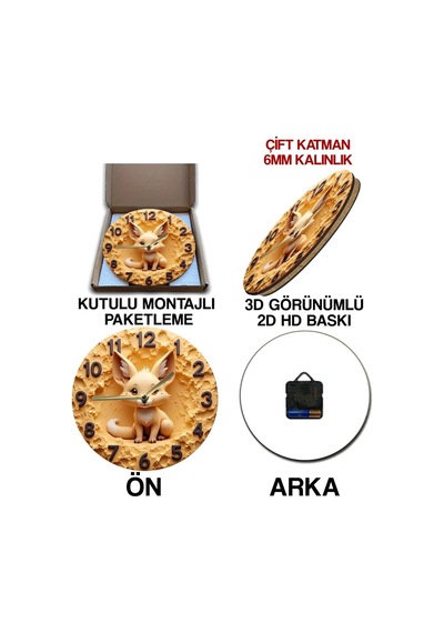 Sessiz Yuvarlak Ahşap Duvar Saati, Kuvars Hareketli 3d Görünümlü 2d Saat Sdw104