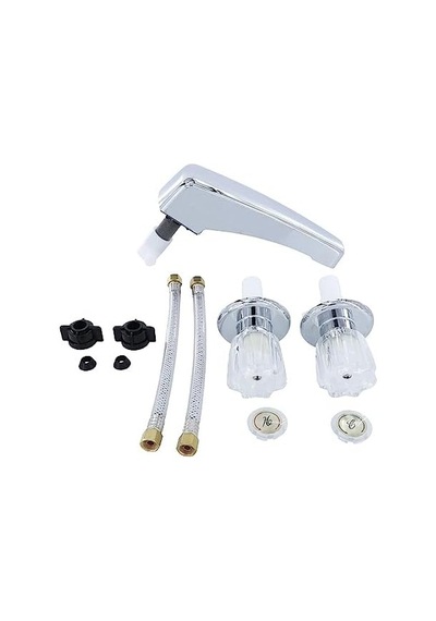 Danco Mobil Ev Ve Rv 2 Saplı Bahçe Küvet Bataryası, Krom, 1 Paket 10661 000 Açık Krem