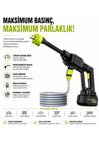 48v Güç Profesyonel Temizlik Yüksek Performanslı Akıllı Yıkama Sistemi Araç Bahçe Ve Ev İçin Çok Amaçlı Kullanım Diğer