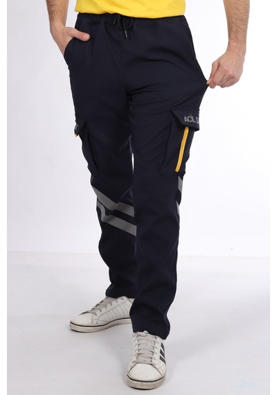 Kışlık Lacivert Likralı 112 Acil Sağlık Pantolonu Unisex Lacivert