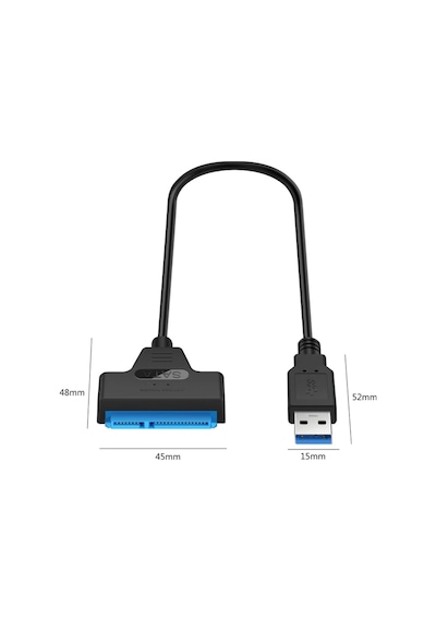 Usb 3.0 2.5 Inç Sata 4706P Ssd Hdd Hard Disk Kutu Kablosu 50Cm