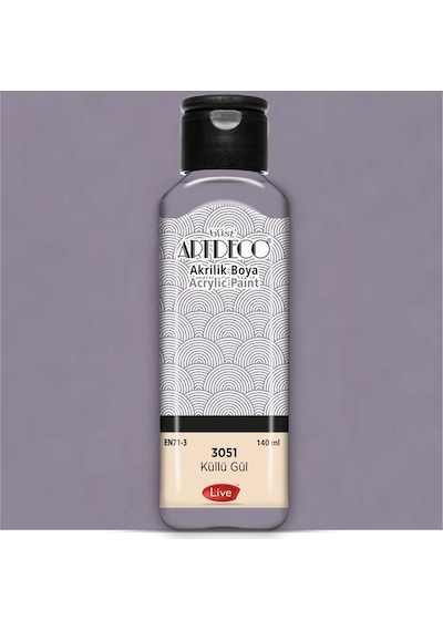 Akrilik Boya 140 Ml Renk Seçmeli Pastel Renkler Küllü Gül 3051 - Küllü Gül