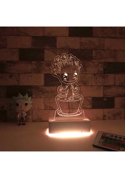 Özel Tasarım Sevimli Ağaç 3D Led Lamba