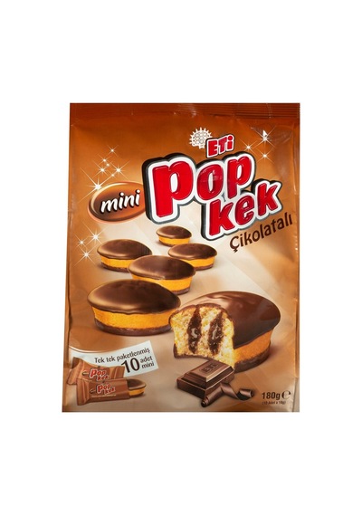 Eti Popkek Mini 180 G Kakao - Yumuşak Kek Ve Kakao Kreması 8'li Avantaj Paketi - 8 Adet Tarı