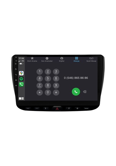 Fiat Punto Urban Android Multimedya Sistemi 2012-2018 4gb Ram, 64gb Hafıza, Bluetooth, Carplay & Android Auto Kamera  9"
