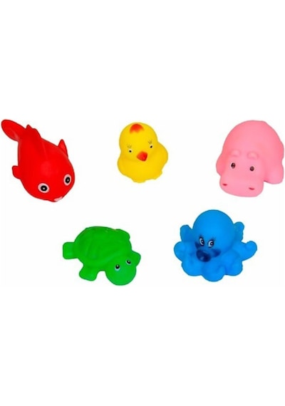 Sozzy Toys Neşeli Banyo Oyuncakları Sevimli Hayvanlar 5'Li