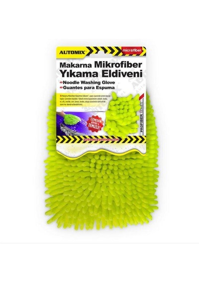 Automix Makarna Mikrofiber Yıkama Eldiveni Yeşil