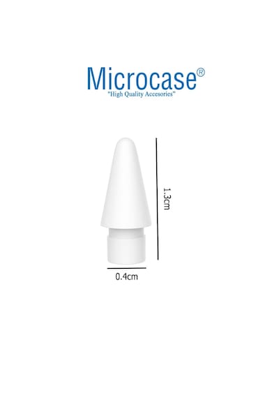 Microcase Apple Pencil 1-2 Nesil Pencil Usb-c Pro İle Uyumlu Yüksek Hassasiyetli Yedek Uç 4 Adet -al4762 Beyaz