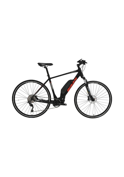 Bisan E-trekking Elektrikli Bisiklet 55 Cm Disk Fren 700c Jant 10 Vites Mat Siyah Kırmızı Siyah