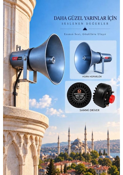 Sammi Nsu-75h Hornlu Cami Ünit Ezan Minare Hoparlörü 75 Watt 16 Ohm