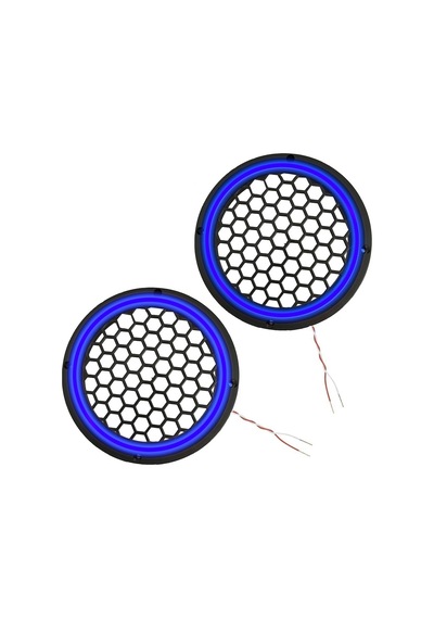 Ledli Hoparlör Kapak 20cm 2adet 12v Pk-5051, Mavi
