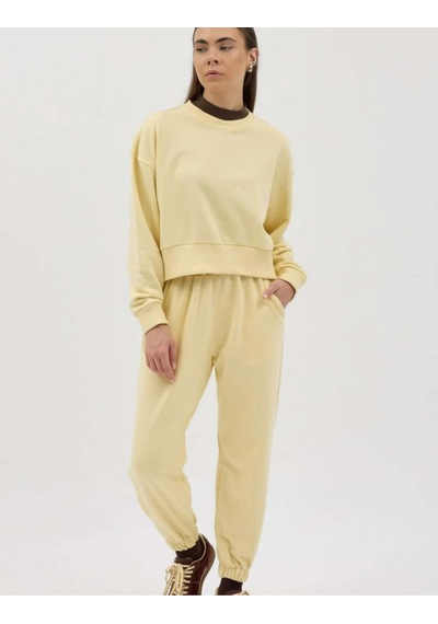 Buly Cozy Beli Lastikli Jogger Eşofman Altı Butter Sarı