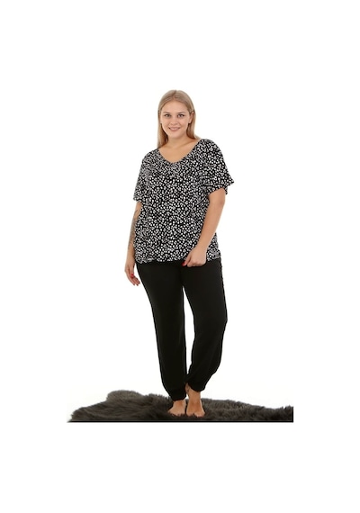 Myline Kadın Ev Rahatlığı Paçası Lastikli Pijama Takımı