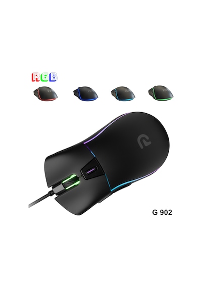 Trio - G902 Siyah Rgb Gaming Mouse Kablolu Oyuncu Faresi G902