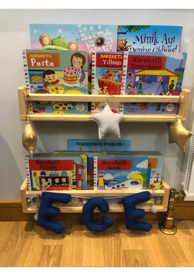 Montessori Kitaplık Çocuk Bebek Odası Duvar Rafı Ahşap Kitaplık Raf 3 Adet 55 Cm Bej Montessori Kitaplık Çocuk Bebek Odası Duvar Rafı Ahşap Kitaplık Raf 3 Adet 55 Cm Bej