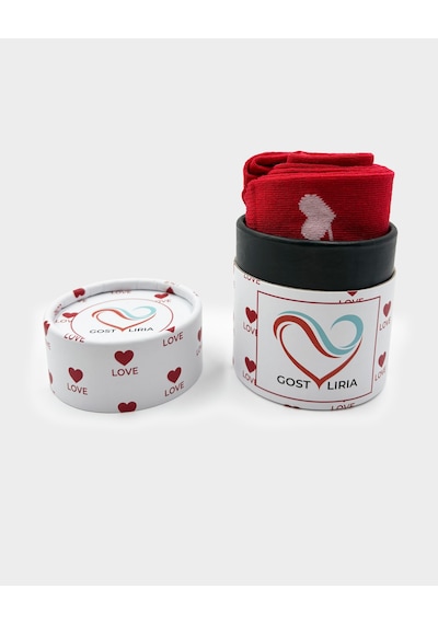 Gost Liria Crimson Desenli Unisex Soket Çorap Kırmızı