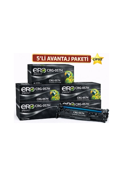 Canon Crg057h Çipsiz Uyumlu Toner - 5'li  Paket