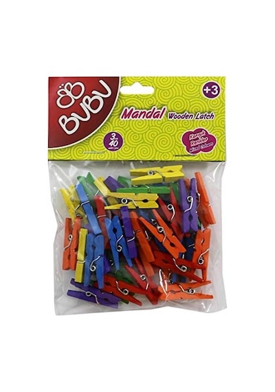Bu-bu Mandal 3cm 40'lı Renkli 40 x 19