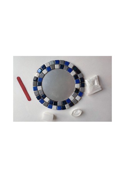 28x28cm Yuvarlak Pleksi Aynalı Yetişkin Mozaik Set Başlangıç Seviye