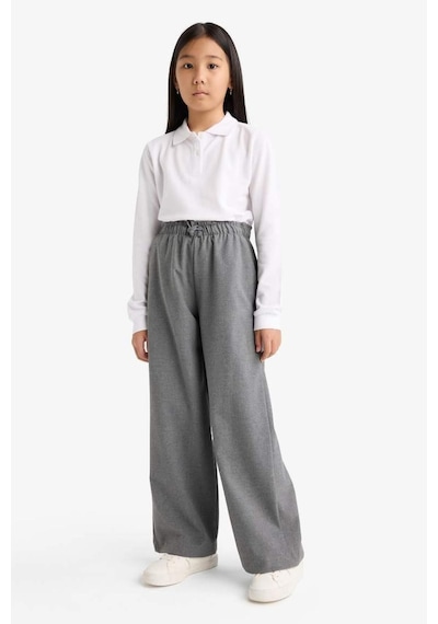 Defacto Kız Çocuk Wide Leg Geniş Paça Pantolon F2257a825augr198 Gri