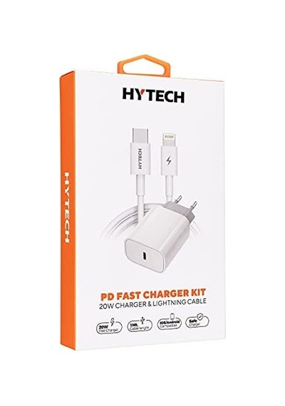 Hy-xe40pd 20w Pd3.0/ Charge Qc4.0 Pd Lightning Kablolu Hızlı Ev Şarj Adaptörü Acı Kahve