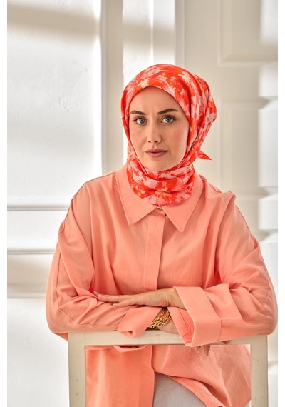 Silk Home Velora Eşarp 161001-38 Turuncu, Pudra, Somon, Pembe
