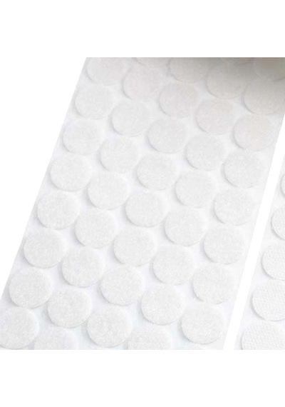 3000 Adet 1,5 Cm Beyaz Yuvarlak Kesim Cırt Bant, Arkası Yapışkanlı Para Para Dişi-erkek Takım