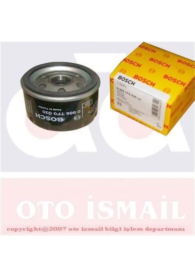 BOSCH 451103336 Yağ Filtresi CLIO Kangoo Megane Laguna Modus / Logan