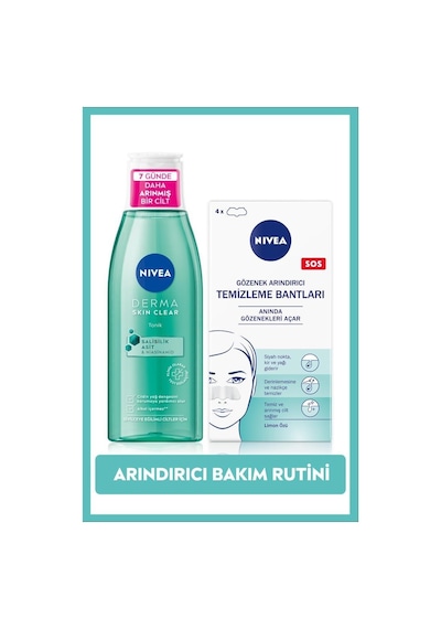 Derma Skin Clear Tonik 200 ML + Gözenek Arındırıcı Temizleme Bandı