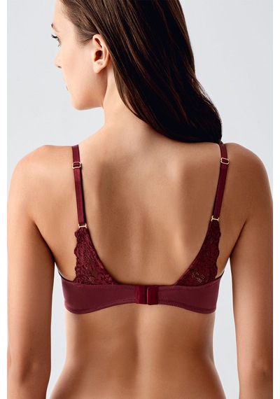 Newbra Lıngerıe Kadın Destekli C Cup Basic Sütyen Bordo