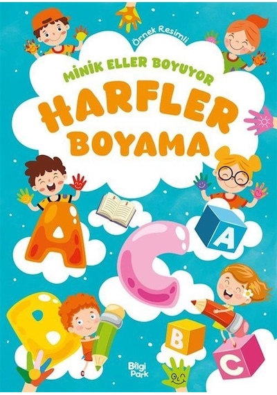 Minik Eller Boyuyor Harfler Boyama Kitabı Örnek Resimli