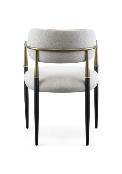 Elegance Kolçaklı Metal Mutfak Sandalyesi Siyah-beyaz