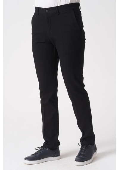 White Stone Rio De Janeiro P1034 Mars 4320 Pamuklu Slim Fit Chino Pantolo Siyah Siyah