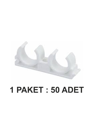 Dizayn Pprc Çiftli Kelepçe 32 Beyaz Paket 50 Li