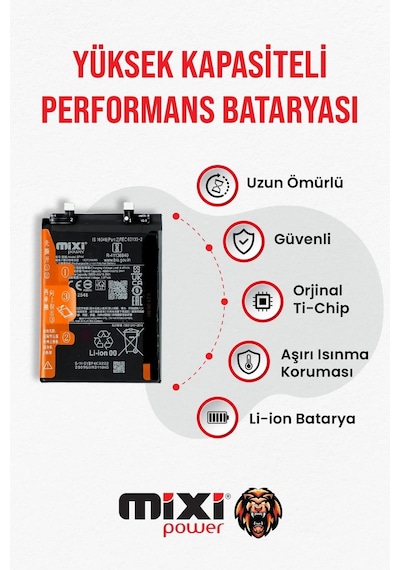 Xiaomi Poco X5 Pro 5g / Note 12 Pro 5g Uyumlu Tam Kapasite Batarya