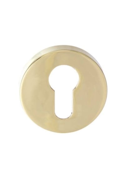 Hafele Yuvarlak Barelli Kapı Kolu Rozeti 52mm, Parlak Pirinç Renk