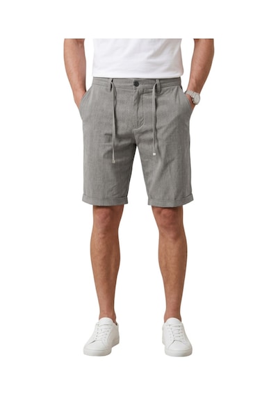 Deep Sea Deepsea Gri Slim Fit Likralı Çizgi Dokulu Beli Lastikli İpli Erkek Şort Kapri 2601743 Deep Sea Deepsea Gri Slim Fit Likralı Çizgi Dokulu Beli Lastikli İpli Erkek Şort Kapri 2601743