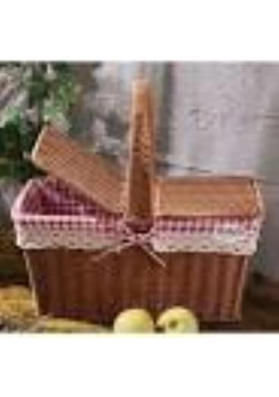 Perotti 15241 Hasır 2 Li Piknik Sepeti Sarı