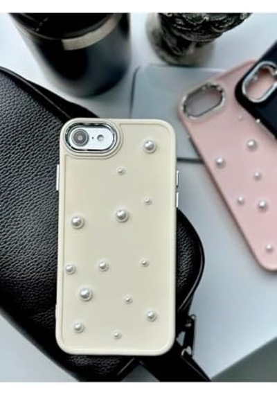 Iphone 7-8 - Se 2020 - Se 2022 Uyumlu Pearl 3d Oyuncak Tasarımlı Esnek Silikon Kılıf - Krempearl 50 x 22