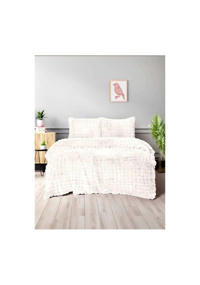Merinos Diamond 3 Parça Bubble Comforter Yorgan Seti 220x240 Krem