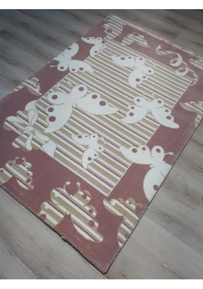 Saray Halı Çocuk Halısı 12616Pembe Kelebek 125X180 Cm
