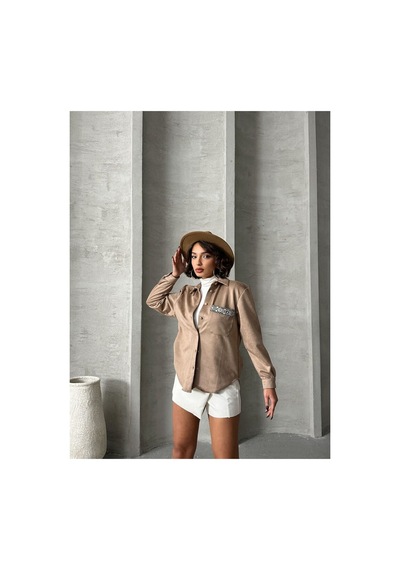Verymoda Süet Gömlek - F1517 VİZON