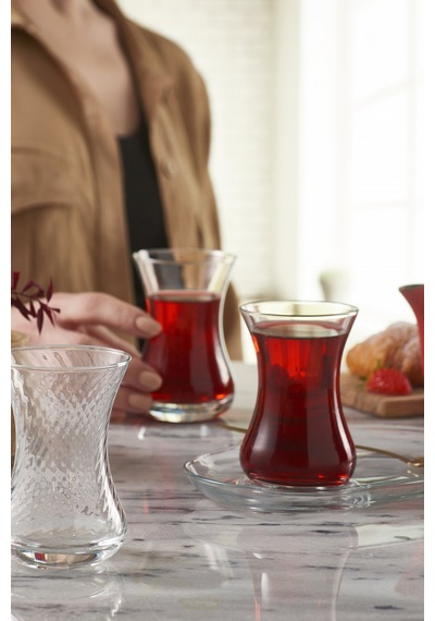 4 Adet Paşabahçe İncebelli Çay Takımı 2'li 125 Cc Çok Renkli