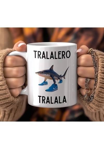 Tralalero Tralala Kupa Bardak Beyaz