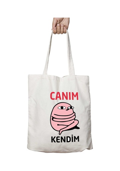 Art Hediye Canım Kendim İki Taraf Kalıcı Yıkanabilir Okul Plaj Omuz Bez Çanta Çok Renkli