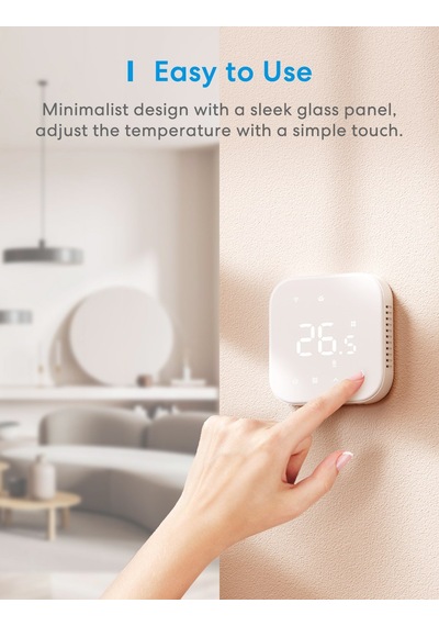 Meross Akıllı Termostat Matter Mts215b Apple Home Destekli